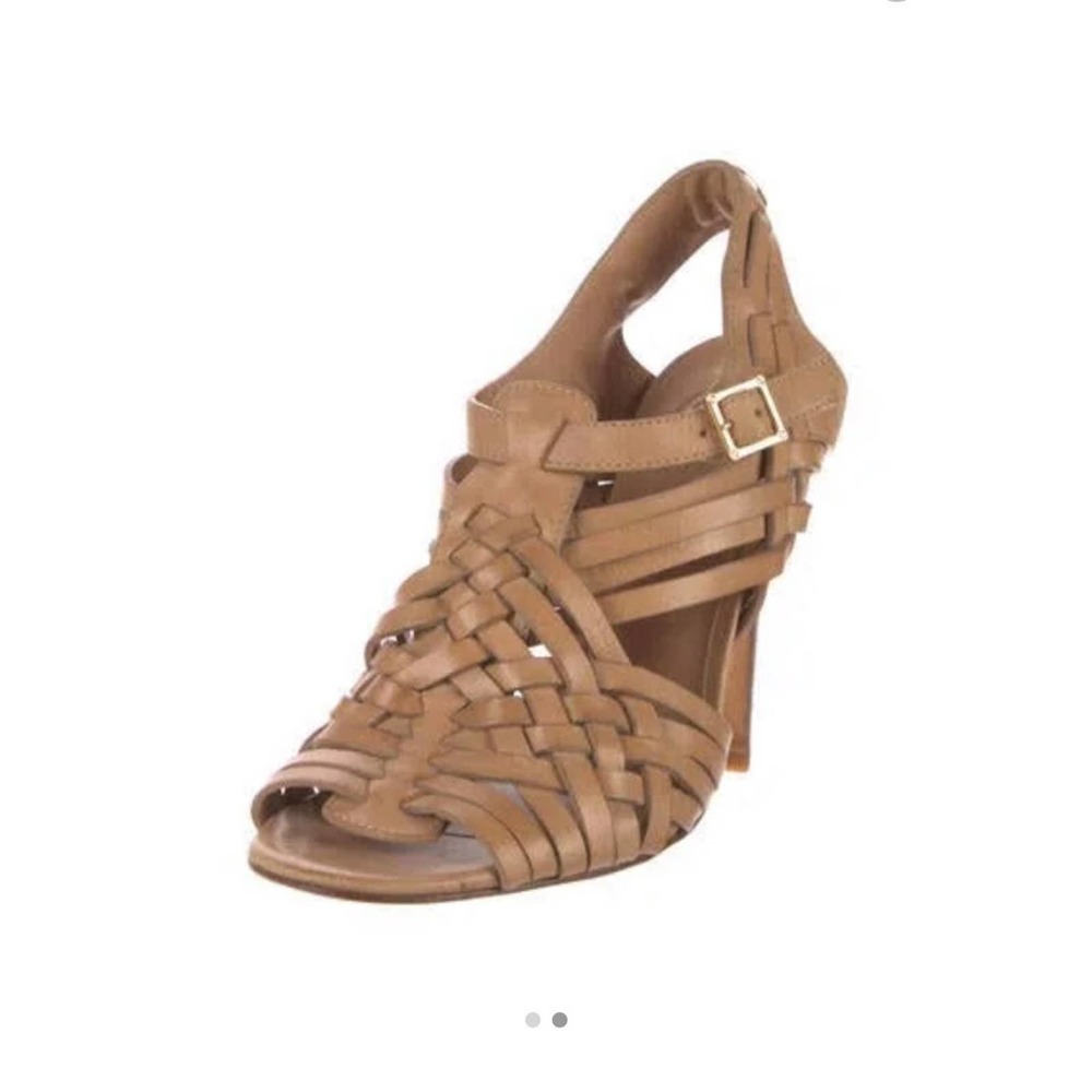 Tory Burch Neutrals Leather Slingback Sandals